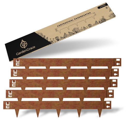 Rasenkante Cortenstahl 10m lang, 16cm hoch, 1,5mm stark