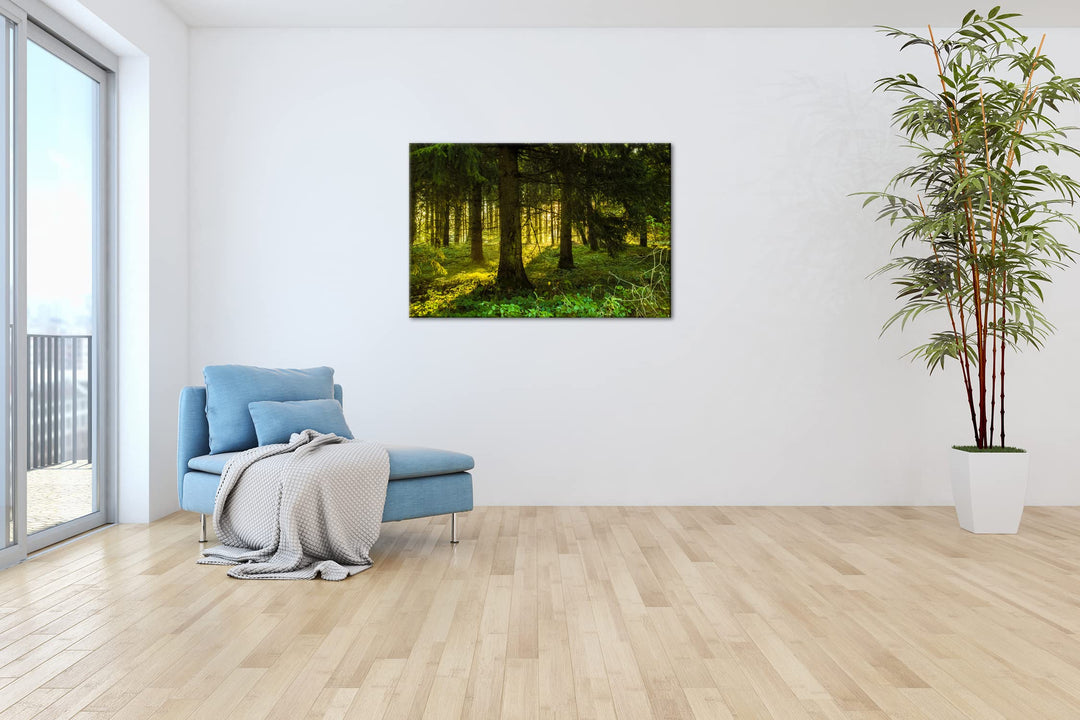 Leinwandbild Waldlichtung 80x60 cm auf Echtholzrahmen - Bild 4