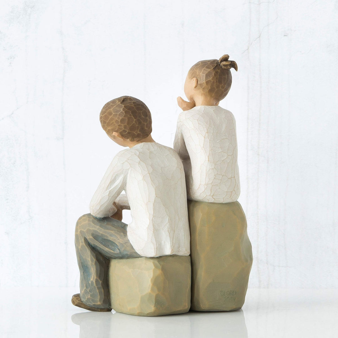 Dekofigur Geschwister Kunstharz handbemalt 14 cm Geschenkbox - Bild 4
