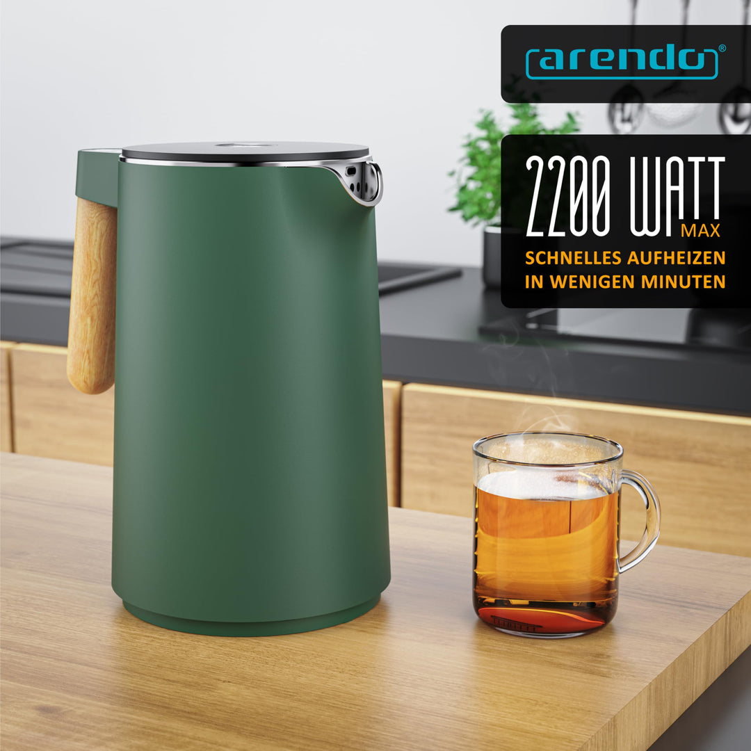 Wasserkocher Edelstahl 1,5 L Doppelwand 7 Temperaturstufen 45–100°C - Bild 7