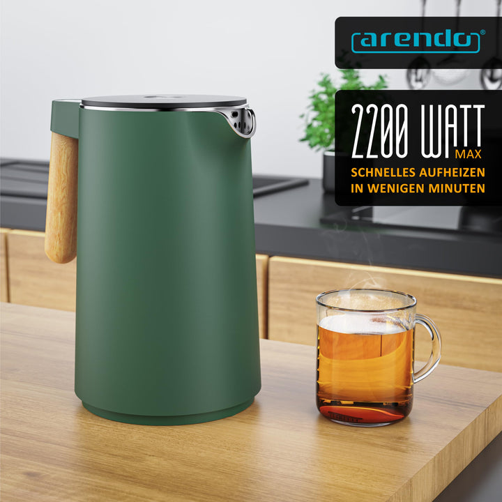 Wasserkocher Edelstahl 1,5 L Doppelwand 7 Temperaturstufen 45–100°C - Bild 7