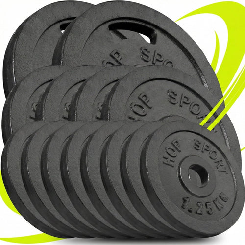 Gusseisen Hantelscheiben Set 30 kg 31 mm für Krafttraining