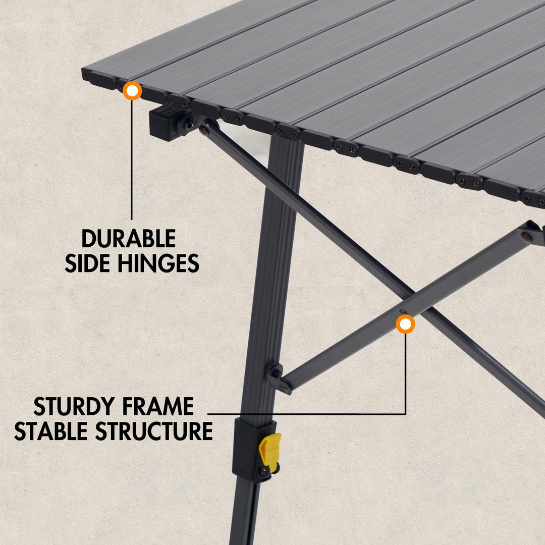 Campingtisch klappbar Aluminium höhenverstellbar 90x53cm für 4 Personen - Bild 6