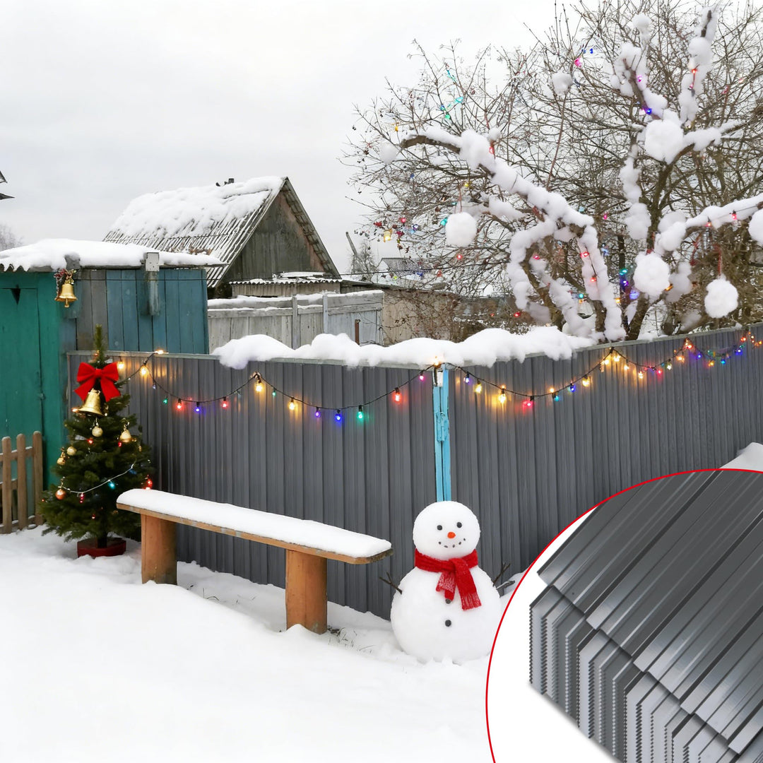 Trapezblech Set 22-teilig verzinkter Stahl 10,12m² für Carport Gartenhaus - Bild 2