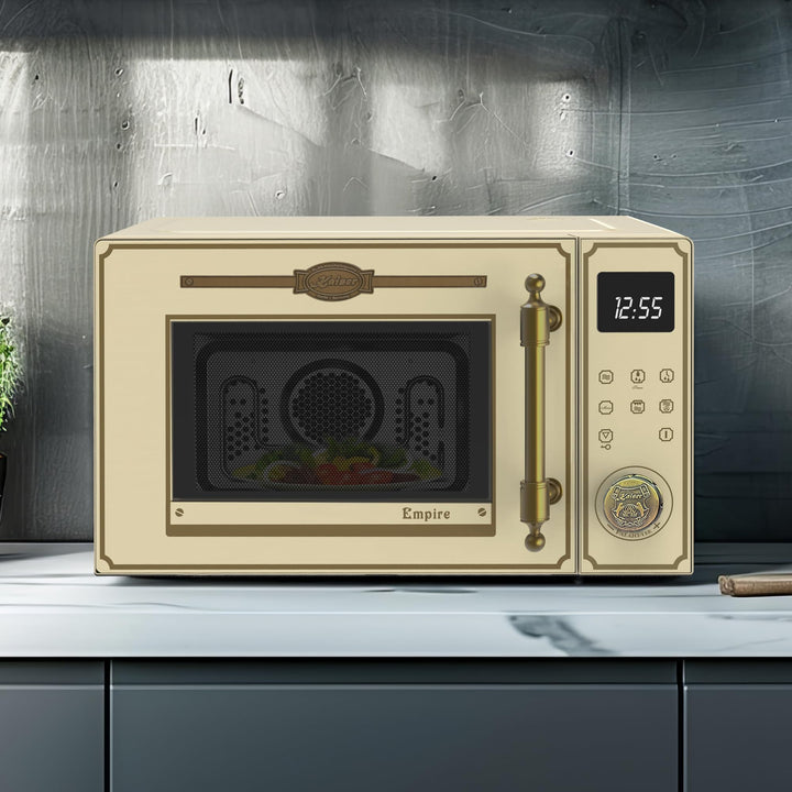 Retro Mikrowelle 25L Elfenbein mit Heissluft, Grill &amp; 25 Funktionen - Bild 8