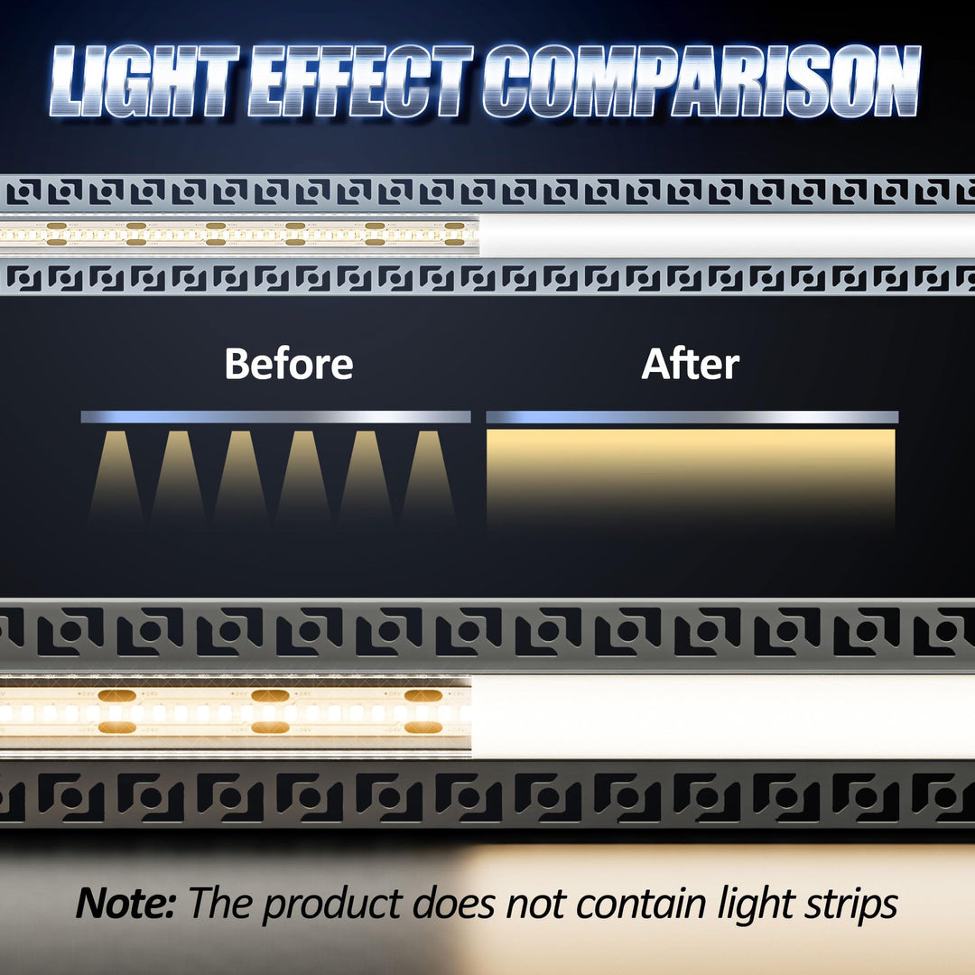 LED Unterputzprofil Aluminium 2m Set 10x für 20mm Streifen Trockenbau - Bild 4