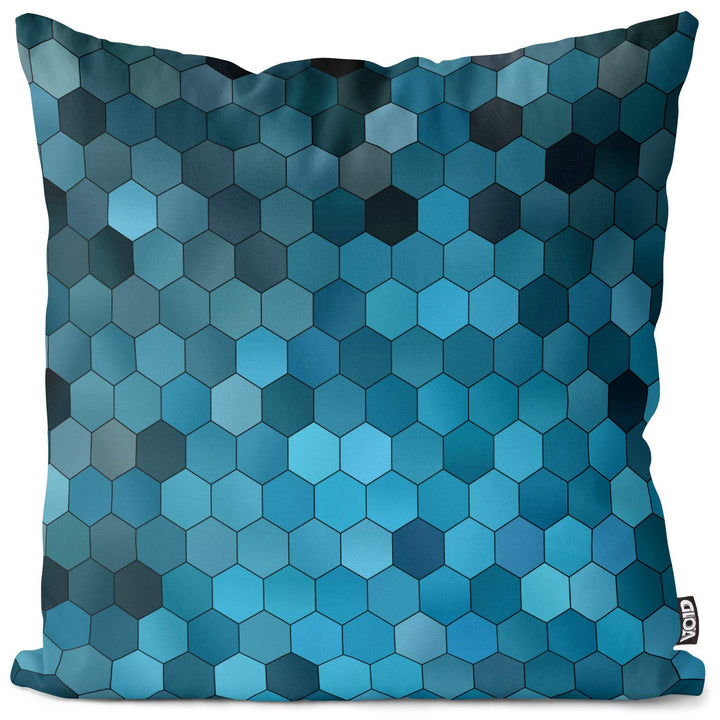 Kissenbezug Hexagon-Muster wasserabweisend Polyester 60x60 cm
