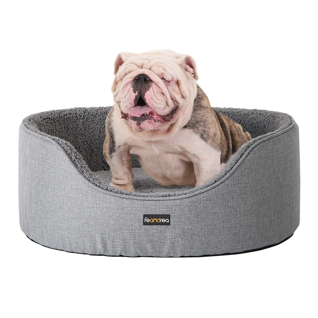 Hundebett mit Wendekissen und hohem Rand, 73x60x27 cm, Grau - Bild 9