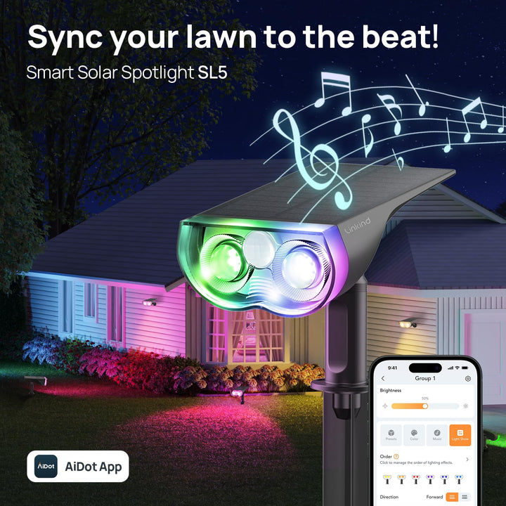 Solar Gartenstrahler Smart RGBW 4er-Set mit Bewegungsmelder IP65 - Bild 3