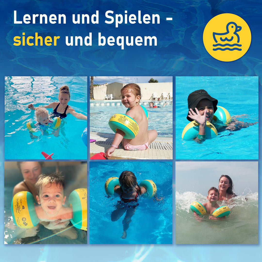 Schwimmflügel Kleinkinder PU-Schaumkern gelb-grün bis 30 kg - Bild 6