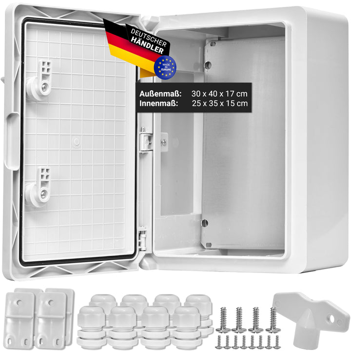 Verteilerkasten Aussen IP65 ABS Kunststoff 30x40x17cm grau