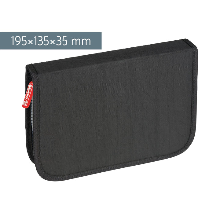 Schüleretui befüllt 2 Klappen Crinkle Schwarz 19,5x13,5 cm - Bild 2