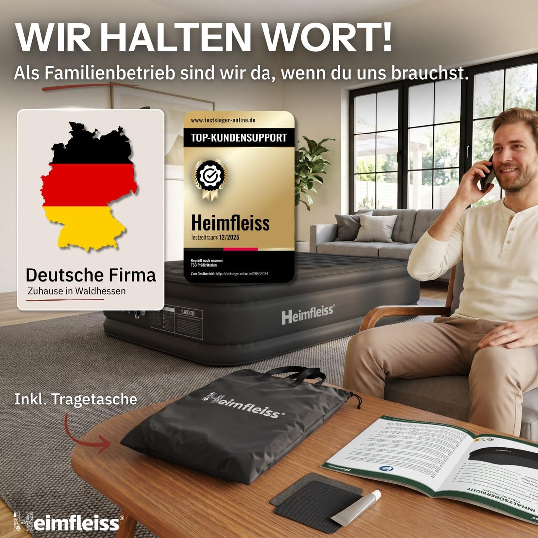 Luftmatratze selbstaufblasend 150x200 cm 46 cm hoch für 2 Personen - Bild 8