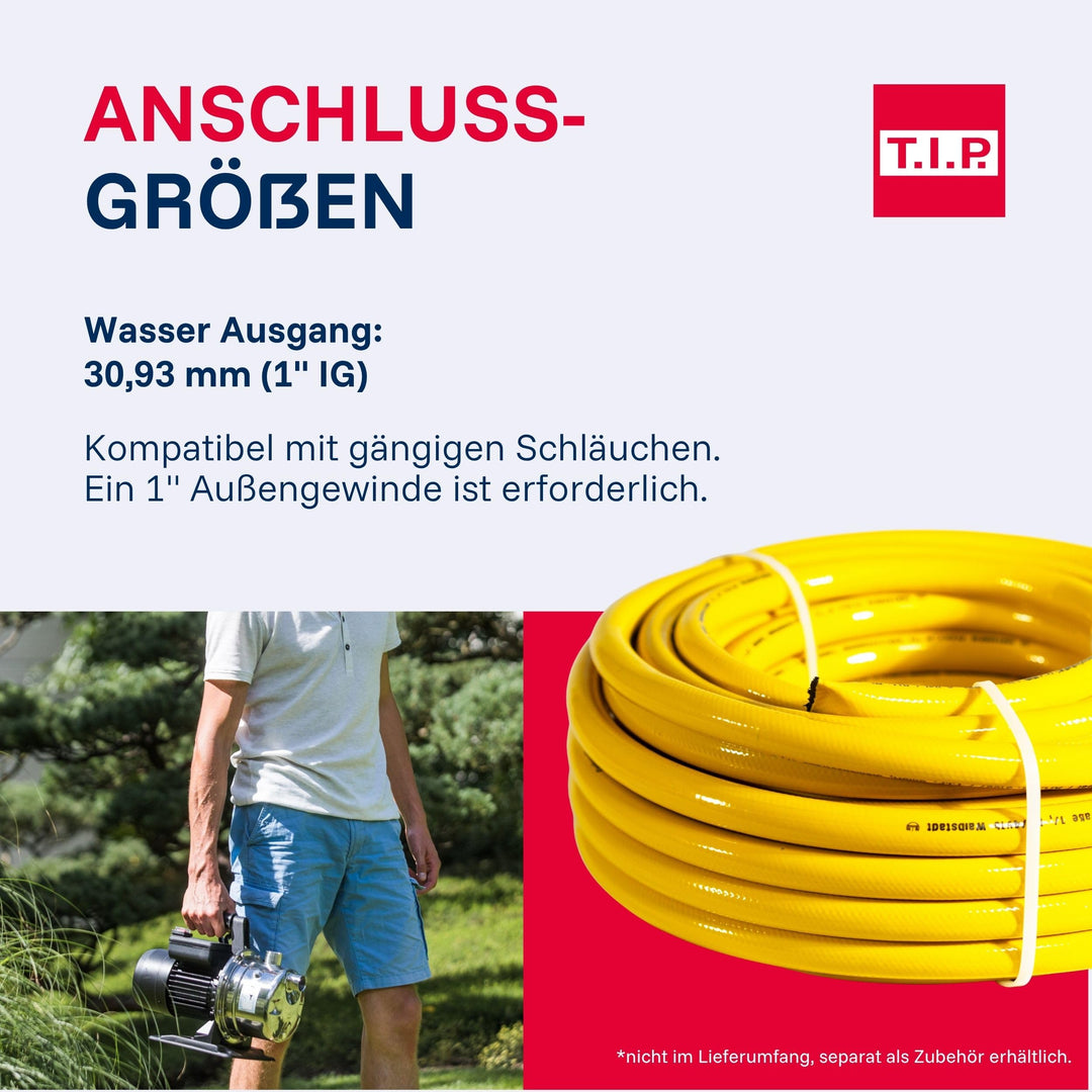 Gartenpumpe Edelstahl selbstansaugend 4.400 l/h 5,0 bar 1.200W - Bild 8