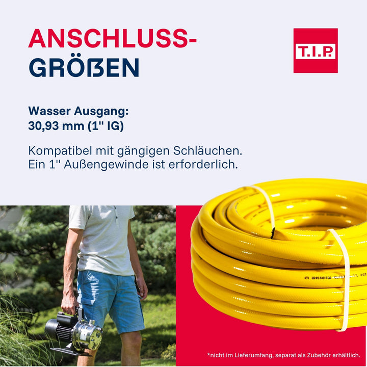 Gartenpumpe Edelstahl selbstansaugend 4.400 l/h 5,0 bar 1.200W - Bild 8