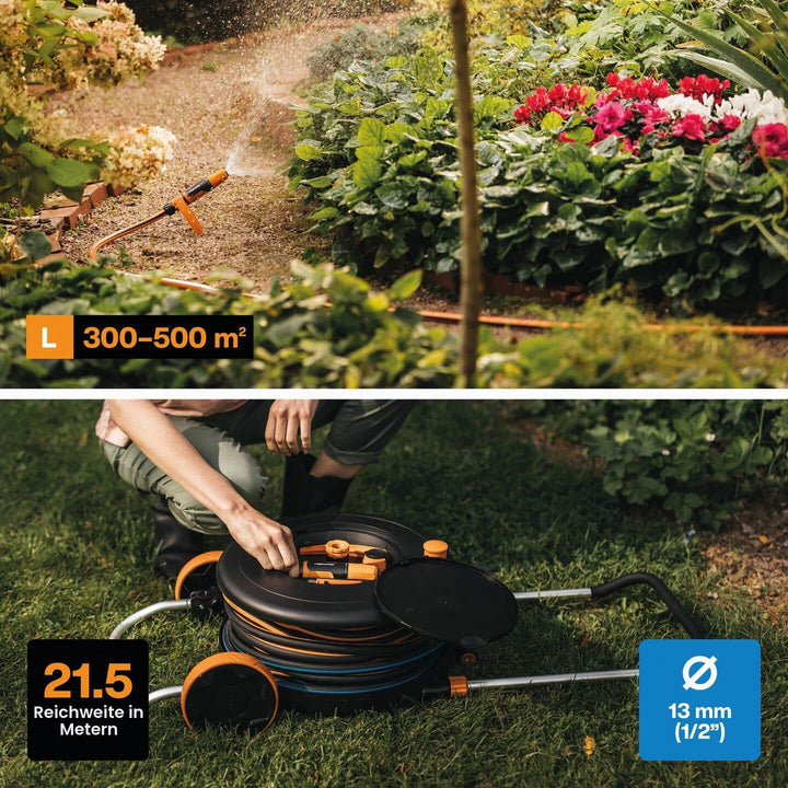 Schlauchtrommel-Set mit Wagen 20m Schlauch für Garten &amp; Terrasse - Bild 5