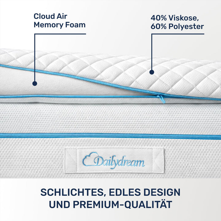 Matratzentopper Memory Foam 160x200 cm 5 cm Visko-Schaum - Bild 3