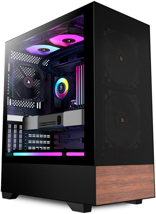 PC Gehäuse Mid Tower ATX Temperglas 3 Lüfter vorinstalliert schwarz