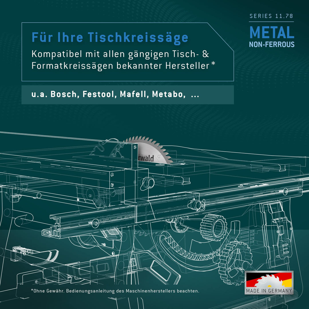 Kreissägeblatt HM 250mm 80Z Trapezflachzahn für Alu &amp; Kunststoff - Bild 4