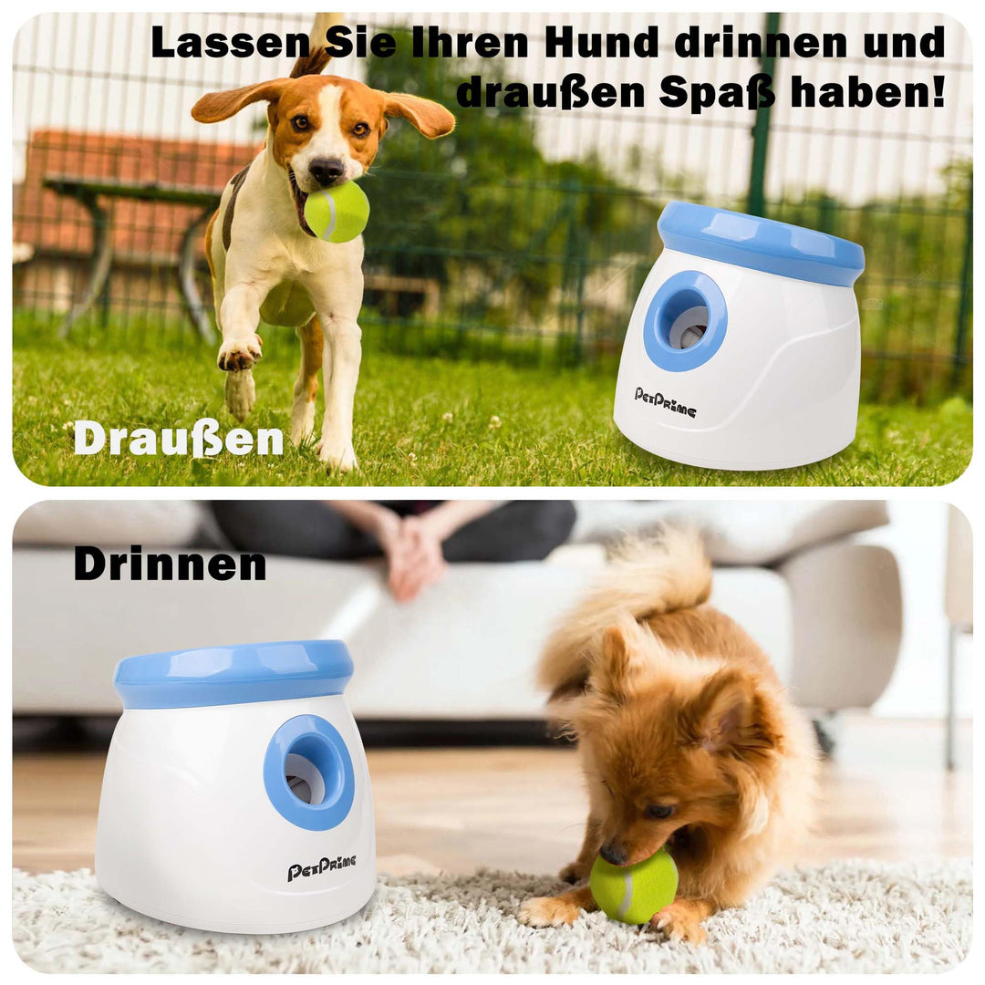 Automatischer Ballwerfer für Hunde 3-9 m Wurfweite mit 3 Tennisbällen - Bild 7