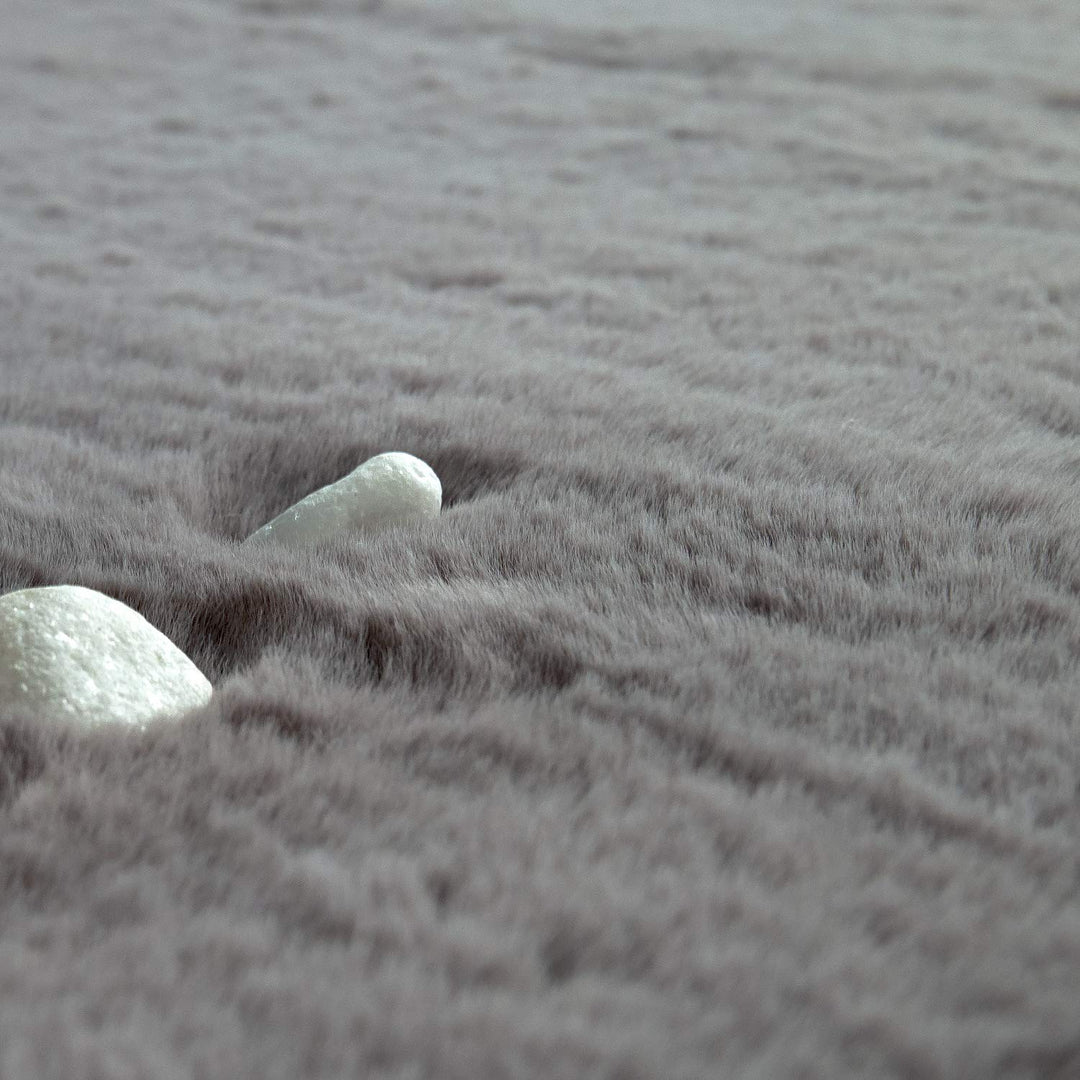 Hochflor Teppich Kunstfell Anthrazit 160x230 cm Shaggy Wohnzimmer - Bild 3