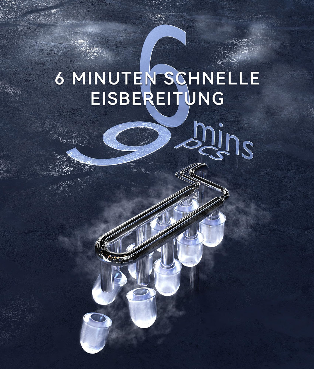 Eiswürfelmaschine Kompakt 2 Grössen 12 kg/Tag 6-Minuten-Zyklus - Bild 3