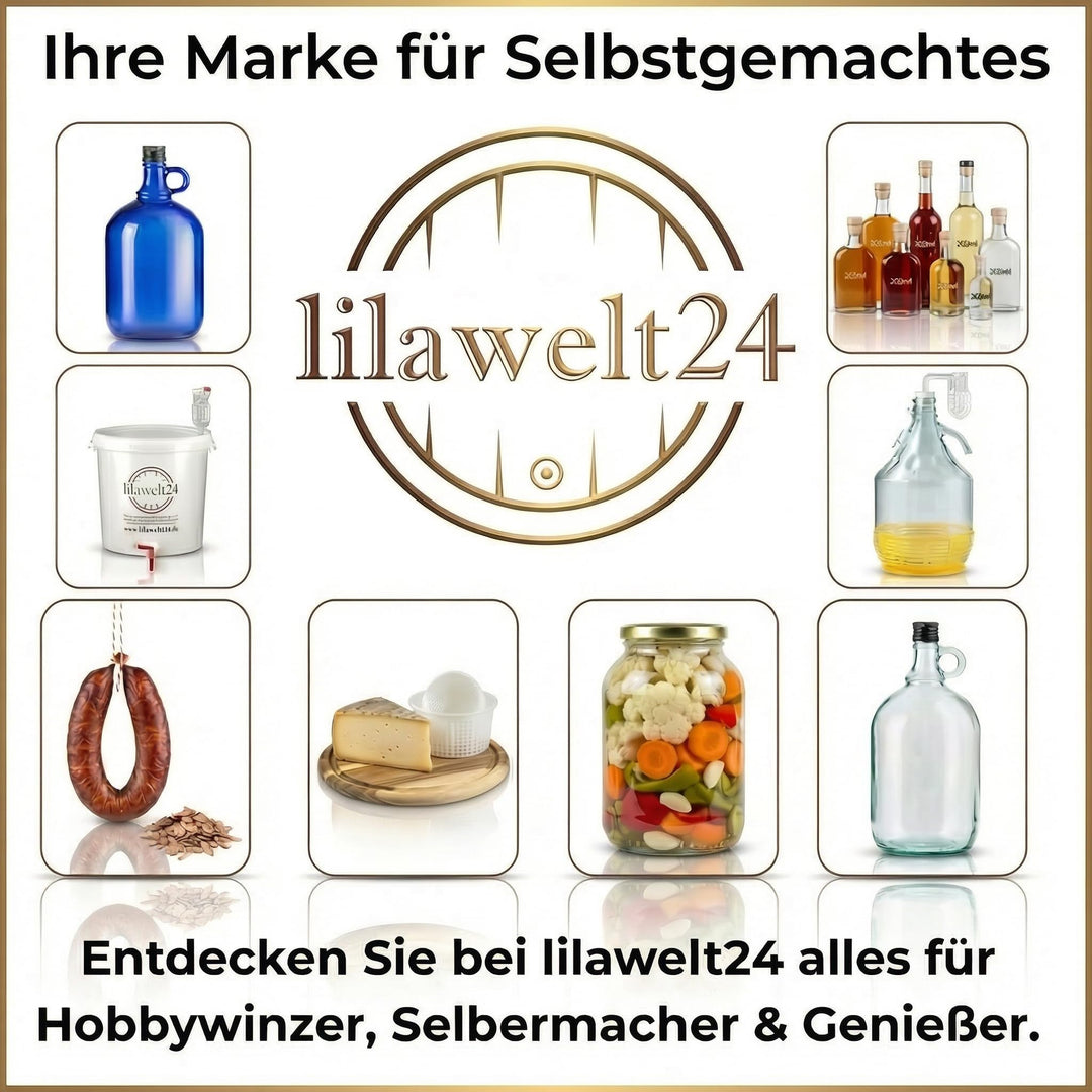 Gärballon 5L Glas mit Bügelverschluss und Kunststoffkorb 6er-Set - Bild 3
