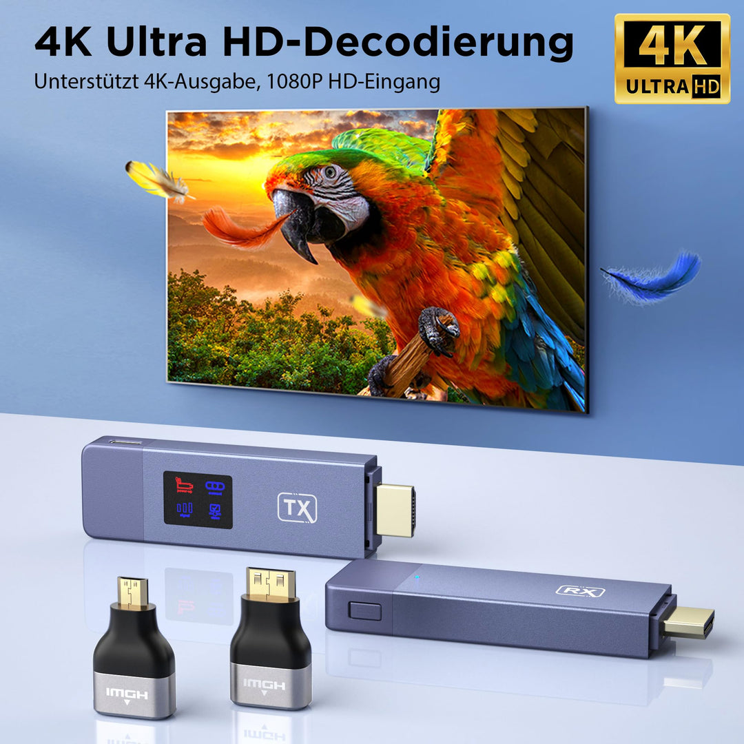 HDMI Funk-Set Transmitter &amp; Receiver 1080P 4K bis 30m kabellos - Bild 6