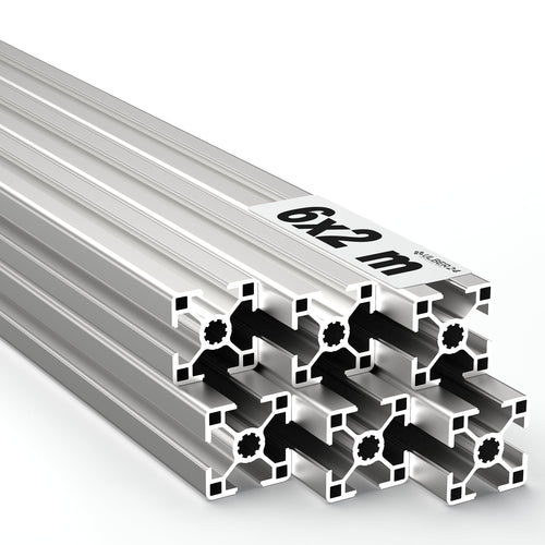 Aluminium Konstruktionsprofil 30x30 Nut 8 Typ B eloxiert 12m (6x2m)