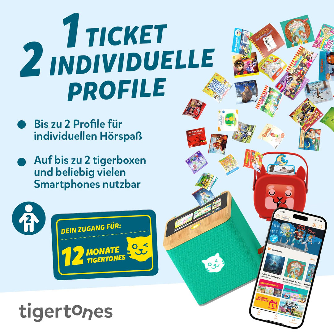 Kinder-Streaming Zugang tigertones Duo 12 Monate 2 Profile - Bild 4
