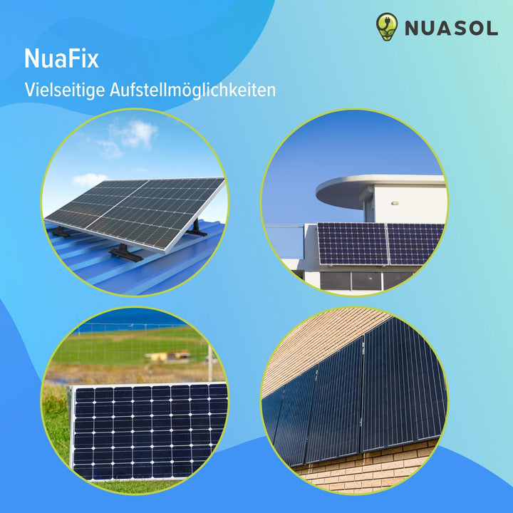 Solarmodul-Halterung Flachdach Aluminium 118 cm 0-90° für 2 Module - Bild 7