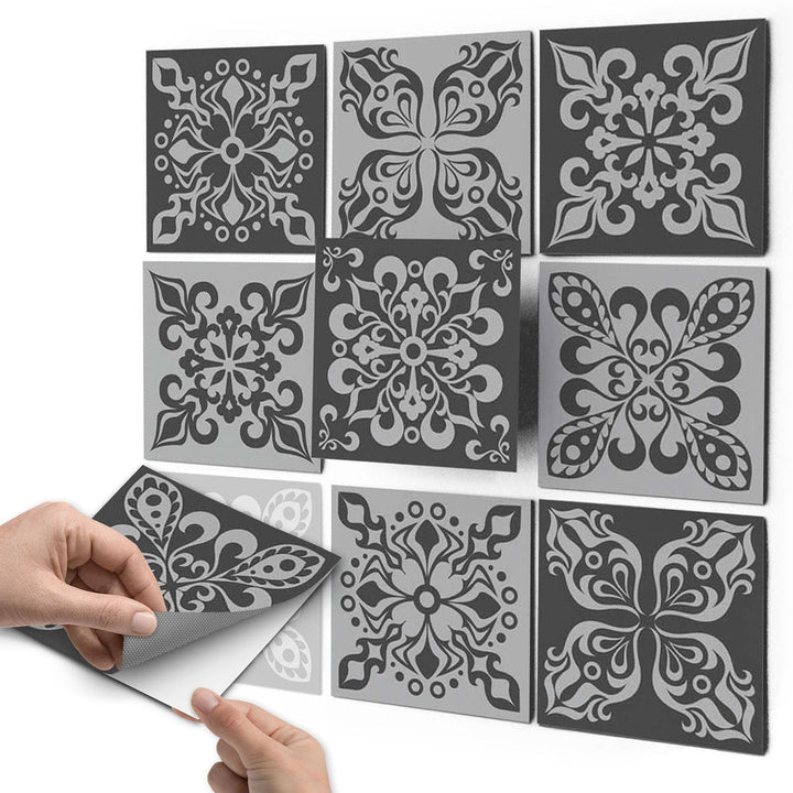 Fliesenfolie Mosaik selbstklebend 15x15 cm 72-teilig für Bad &amp; Küche
