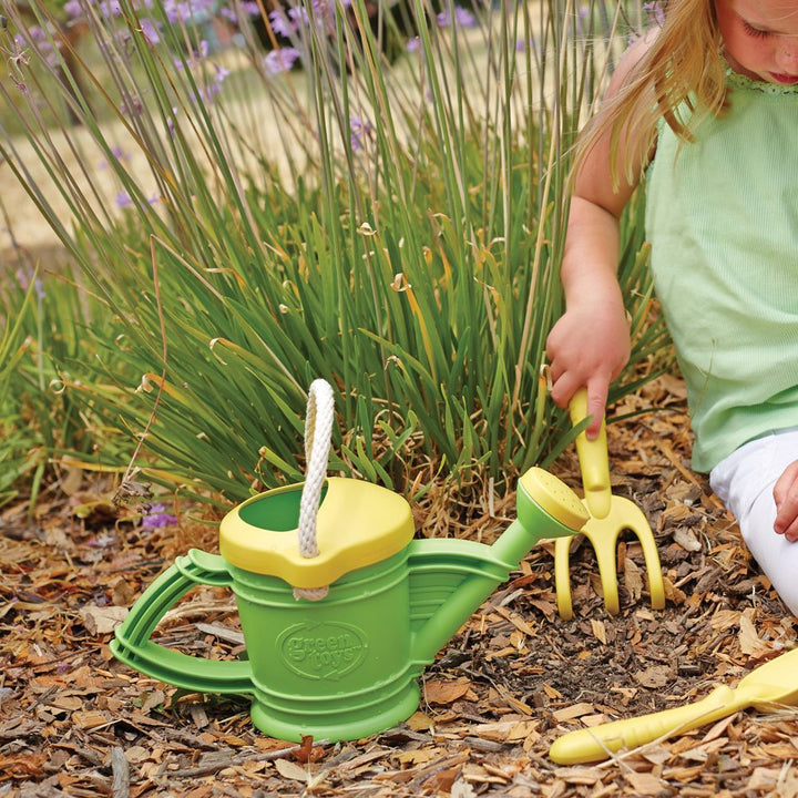 Gartenspielzeug-Set Kinder Giesskanne Harke Schaufel recycelter Kunststoff - Bild 6