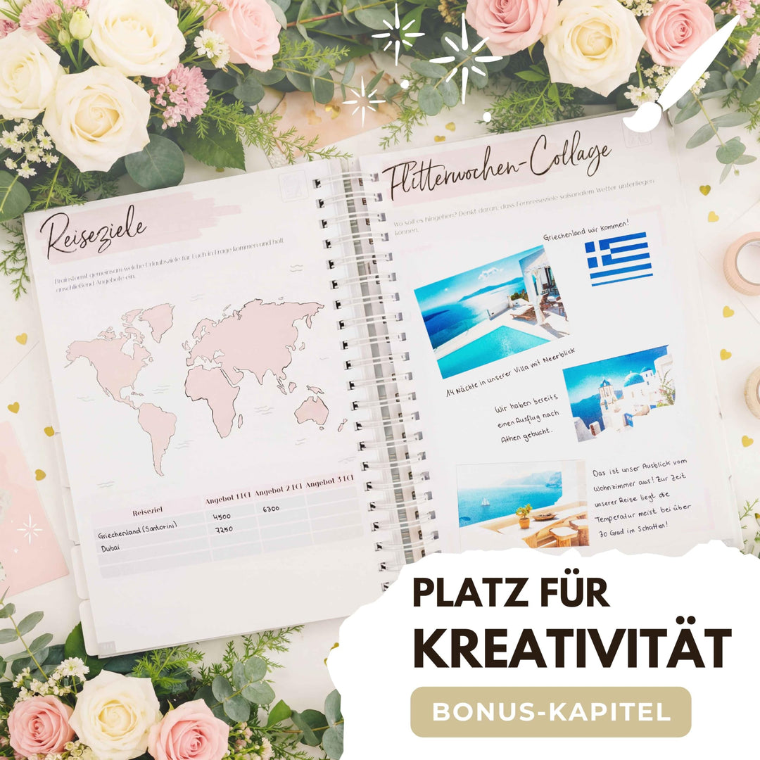 Hochzeitsplaner Buch Deutsch 200 Seiten mit 18-Monats-Kalender