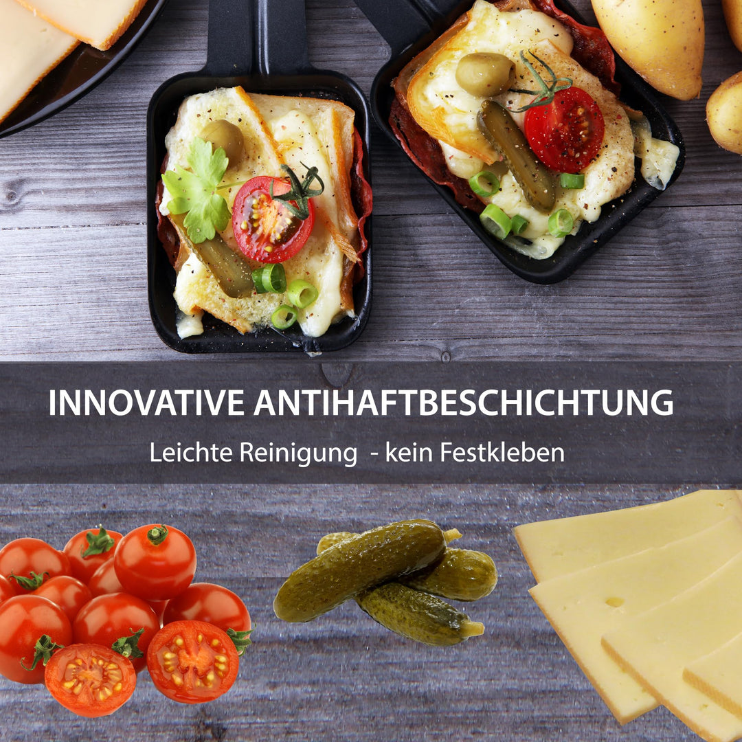 Raclette-Set 2 Personen mit heissem Stein und Grillplatte 350 W - Bild 5