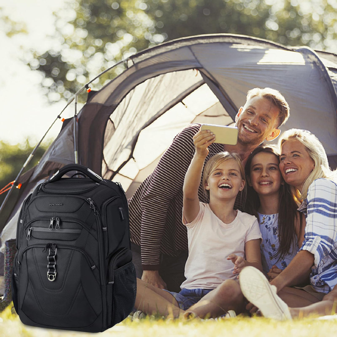 Laptop Rucksack 18.4 Zoll wasserabweisend mit USB &amp; RFID-Schutz - Bild 6