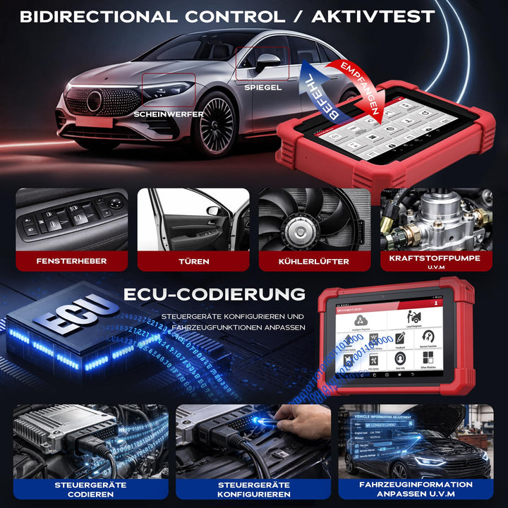 OBD2 Diagnosegerät Vollsystem ECU-Codierung 35+ Servicefunktionen - Bild 3