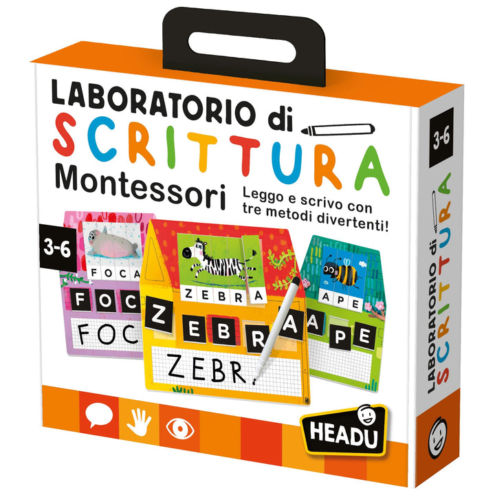 Montessori Schreib-Lernspiel Kinder ab 3 Jahren mit 72 Buchstaben