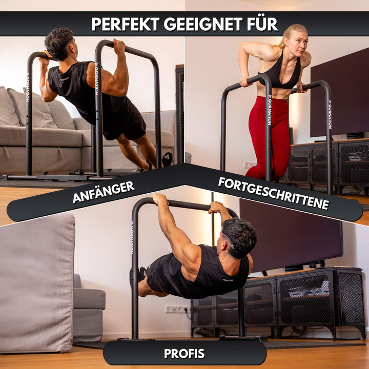 Dip Barren verstellbar Stahl 90 cm für Calisthenics &amp; Home Gym - Bild 2