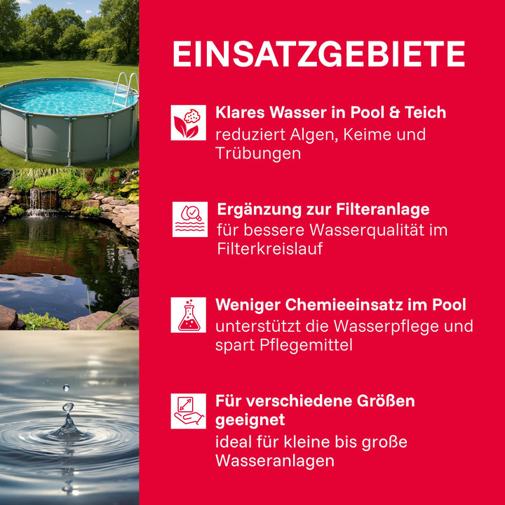 UV-C Strahler Edelstahl für Pool und Teich bis 36.000 l, 36 Watt - Bild 4