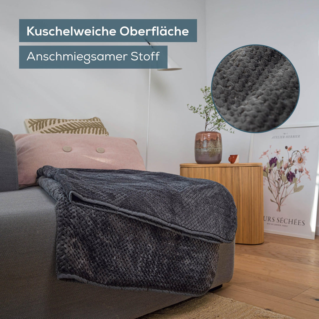 Heizdecke 180x130 cm weich 3 Stufen mit Abschaltautomatik - Bild 2