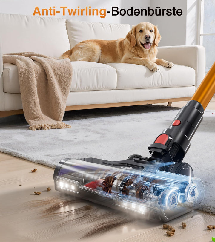 Akkustaubsauger Kabellos 50KPA 600W 75Min Anti-Tangle fuer Tierhaare - Bild 6