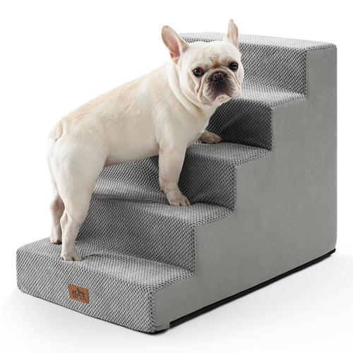 Hundetreppe 5 Stufen Memory-Schaum 50cm breit für kleine Hunde