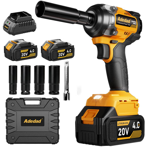 Akku-Schlagschrauber 1/2 Zoll bürstenlos 750 Nm 20V mit 2 Akkus