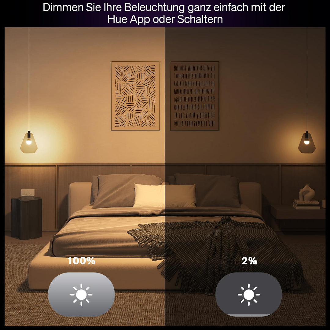 Smart LED Starter-Set E27 mit Bridge, Millionen Farben, dimmbar - Bild 5