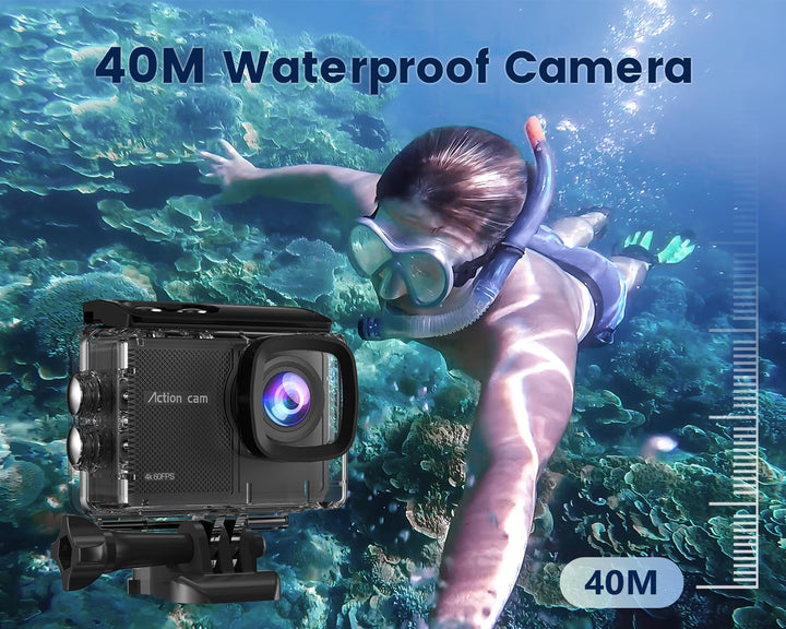 Action Cam 4K60FPS Wasserdicht 48MP mit 64GB Karte und Fernbedienung - Bild 3