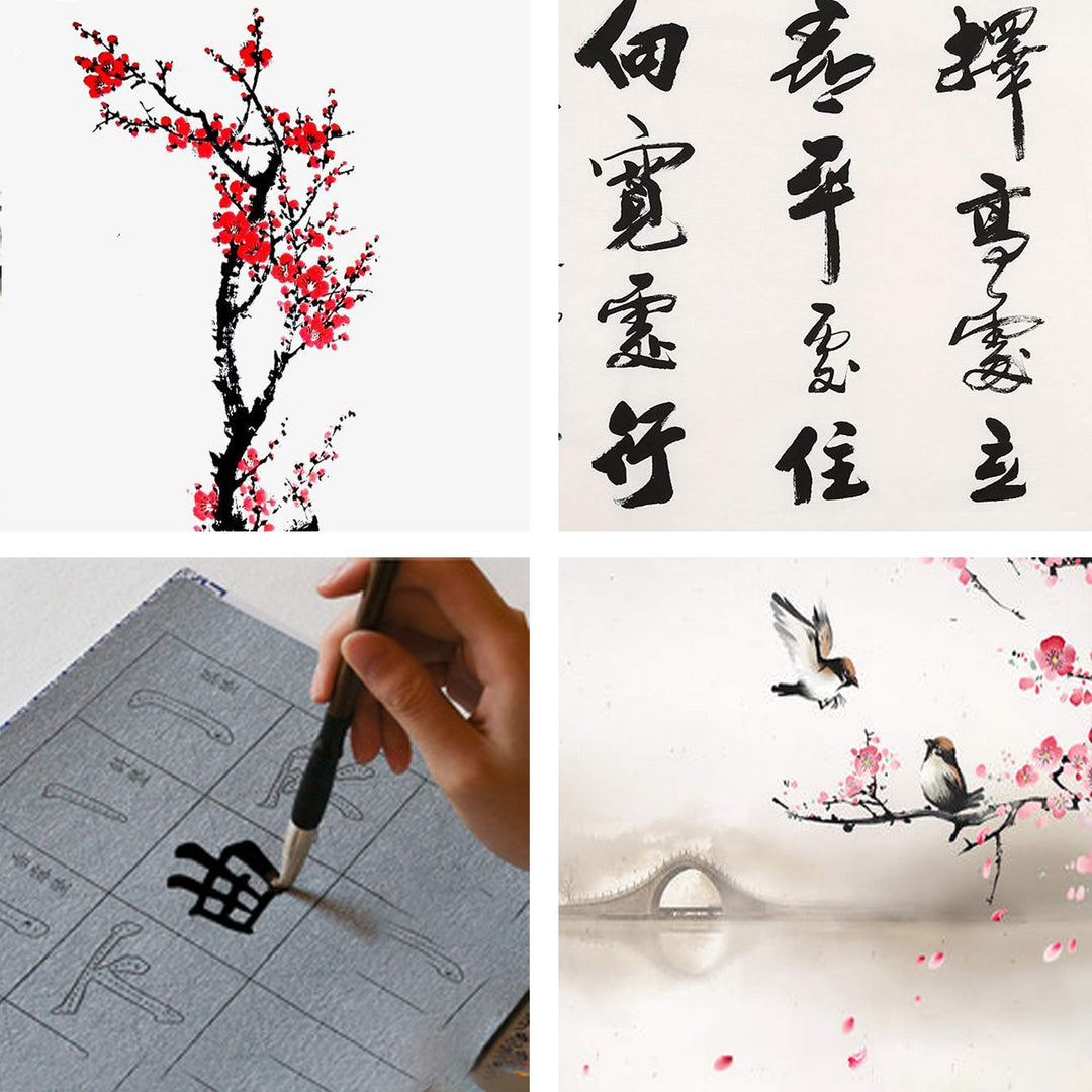 Kalligraphie-Set Chinesisch 10-teilig mit Pinseln, Tuschestein &amp; Etui - Bild 4