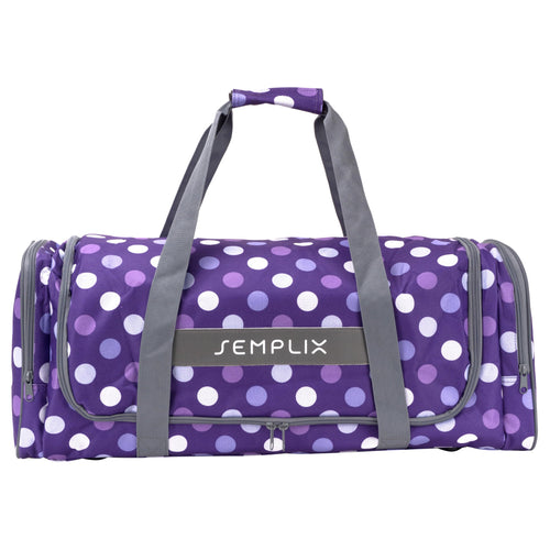 Plottertasche Violett Polka Dots 62x25x22 cm mit Zubehörfächern