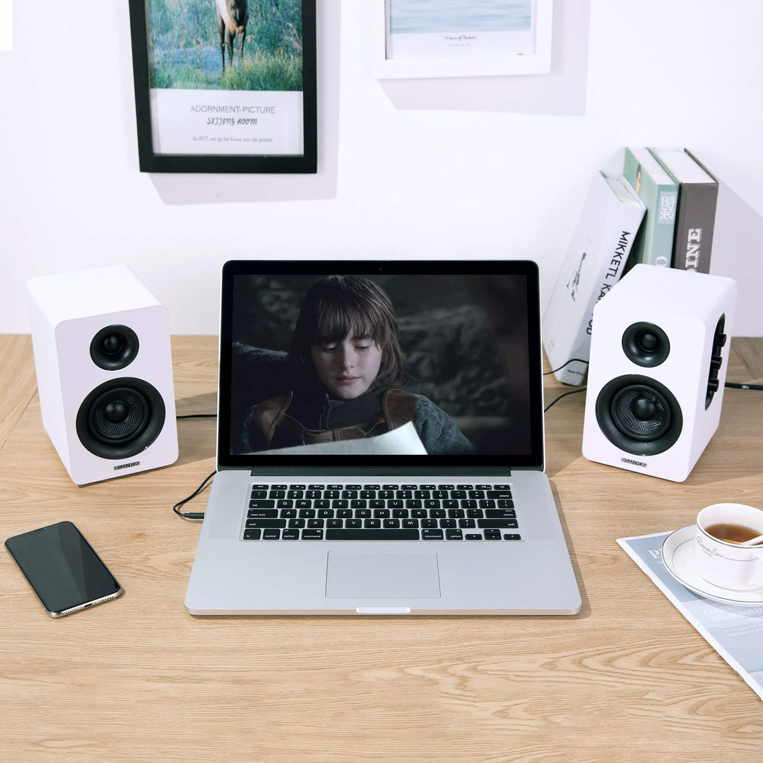 Regal-Lautsprecher Aktiv 30W×2 Kohlefaser-Treiber Bluetooth 5.0 USB - Bild 5