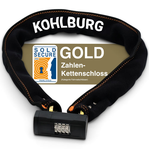 Fahrradschloss Zahlenschloss Kette 110 cm gehärteter Stahl 8 mm